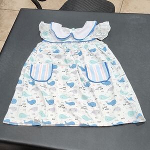ADORABLE WHALE PRINT DRESS